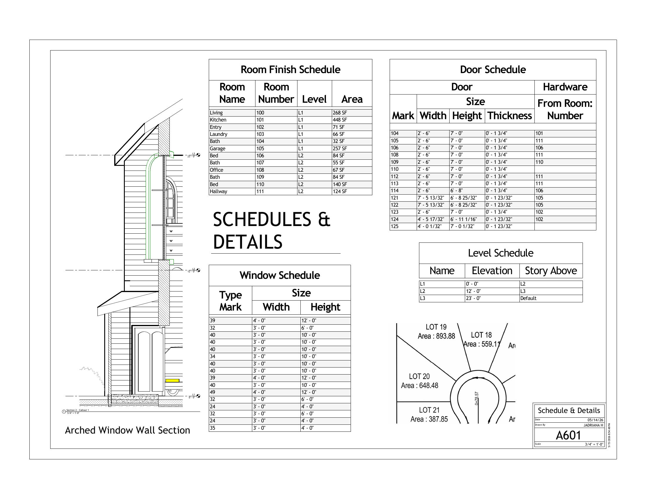Room Finish & Door Schedules — generated from BIM model.
